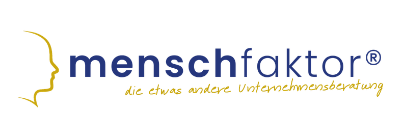 LOGO menschfaktor quer transparent gold und blau